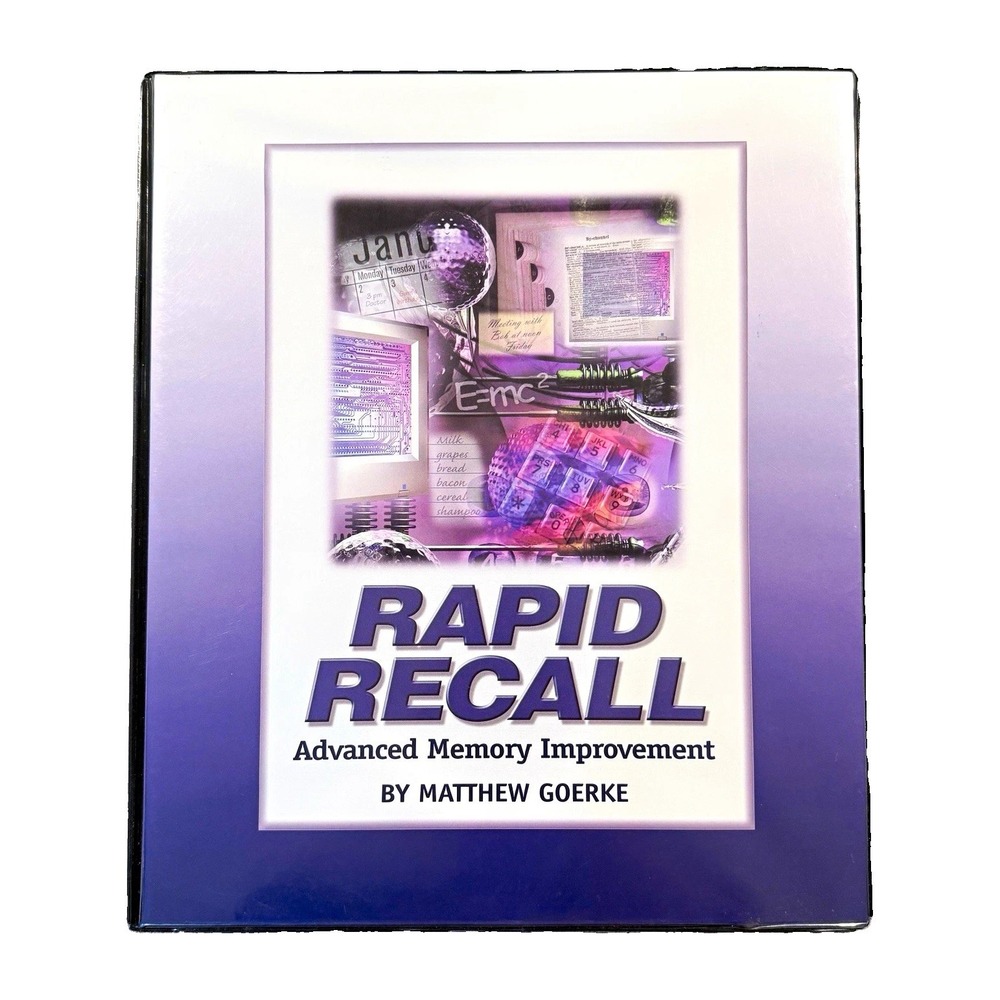 RAPID RECALL Advanced Memory Improvement Matthew Goerke Audio Tapes VHS CD Set